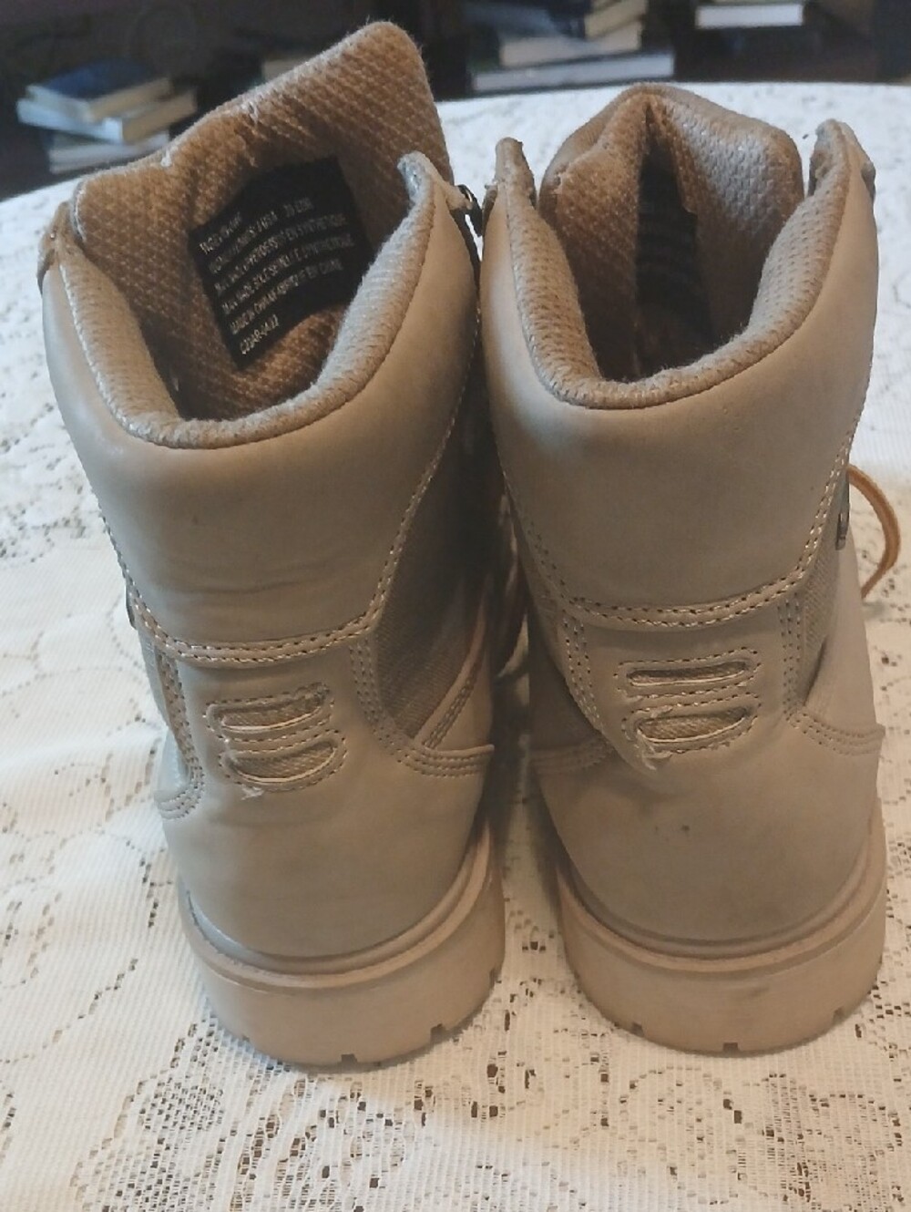 Lugz Kids Taupe Hiking Boots with Tan Laces - Picture 3 of 6